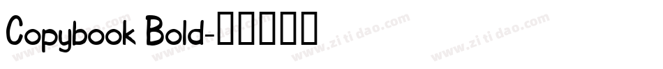 Copybook Bold字体转换